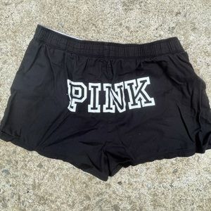 PINK Black Sleep/Lounge Shorts